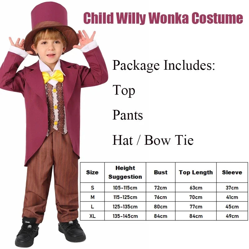 Child Factory Owner Cosplay Worker Boy Halloween Costume