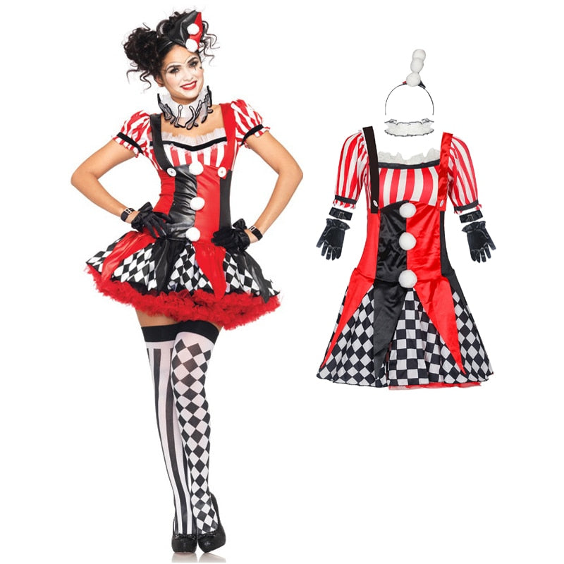 Cute Circus Girl Clown Costume