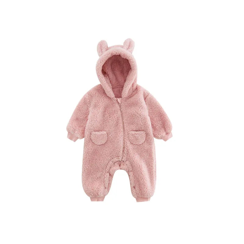Newborn Baby Rompers Spring Autumn Warm Fleece Baby Costume
