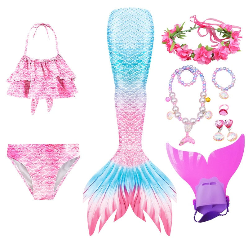 Swimming Mermaid Tail Girls Costume