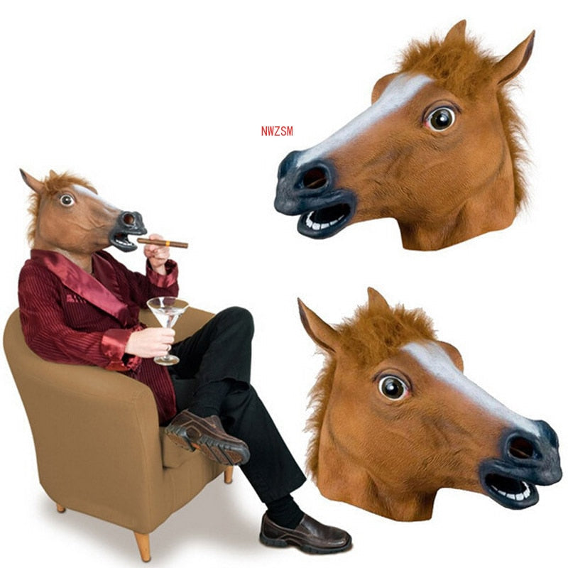 Halloween  Latex Horse Head Mask