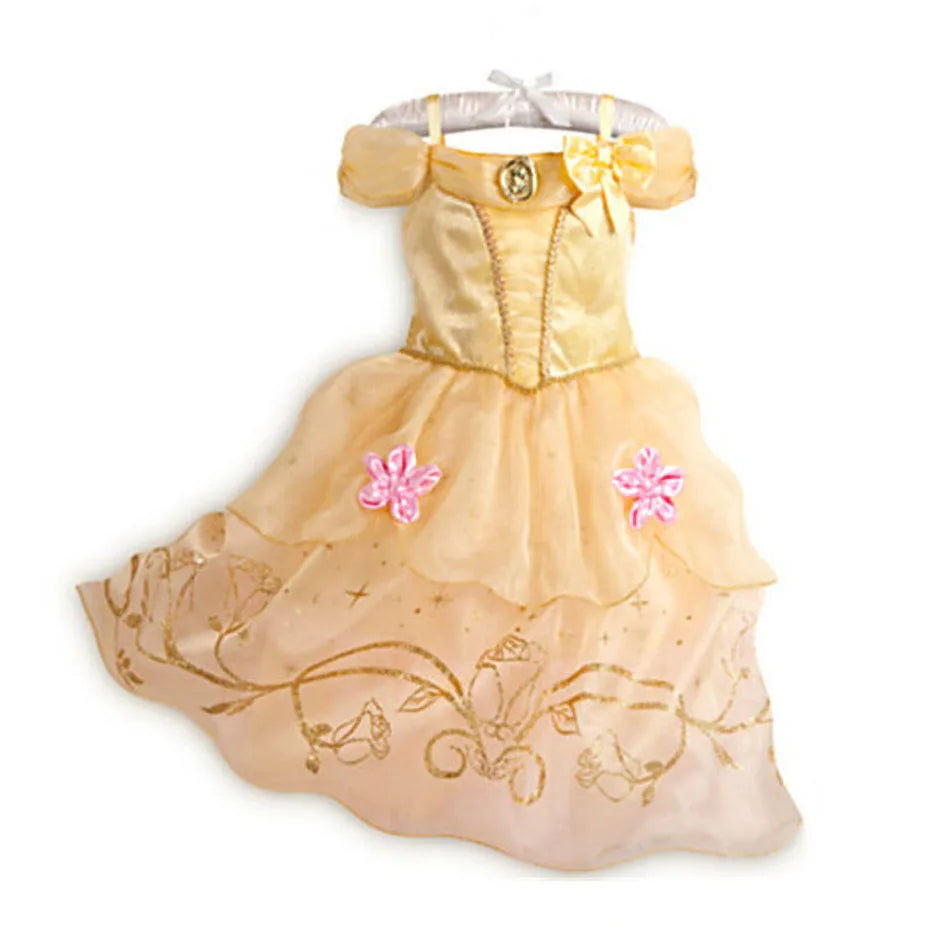 Girls Princess Dress Kids Cinderella Snow White Aurora Sofia Rapunzel Cinderella Halloween Costume