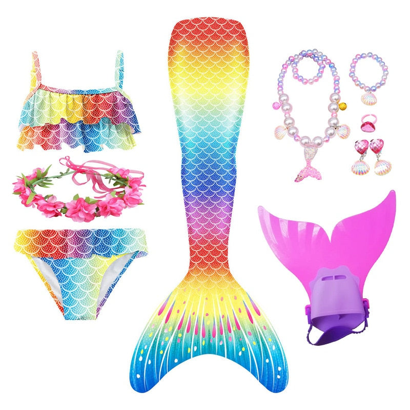 Swimming Mermaid Tail Girls Costume