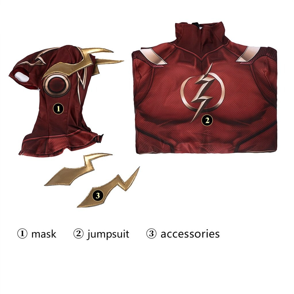 Flash Cosplay Barry Allen Costume with Mask