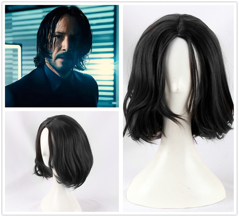 John Wick Black Cosplay Wig for Men/Women