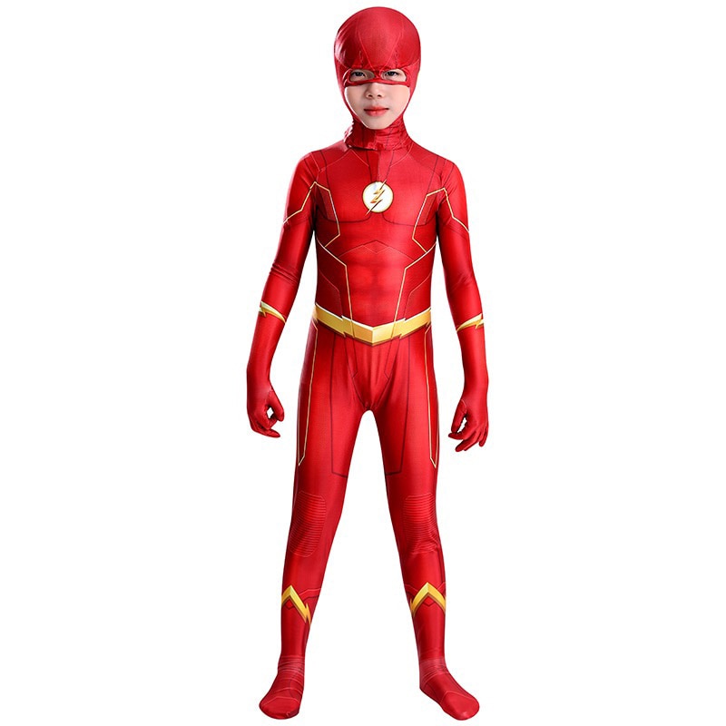 Flash Superhero Cosplay Costume for Kids & Adults