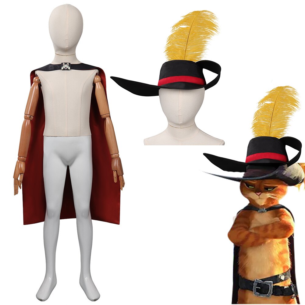 Puss in Boots Costume with Cloak & Hat