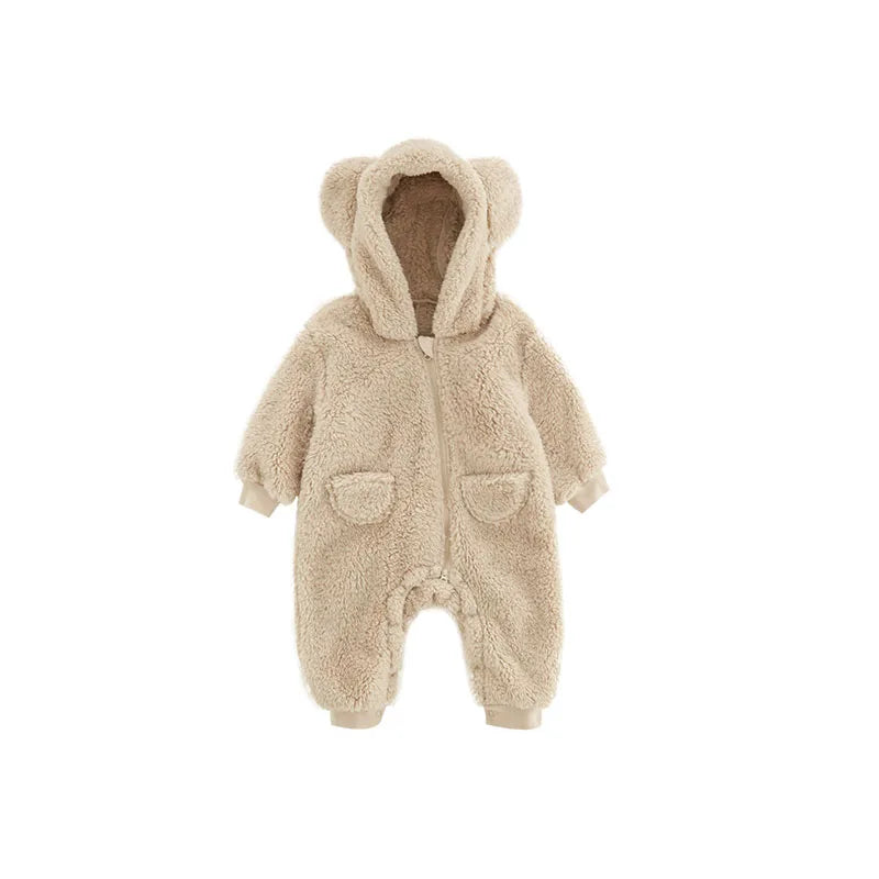 Newborn Baby Rompers Spring Autumn Warm Fleece Baby Costume