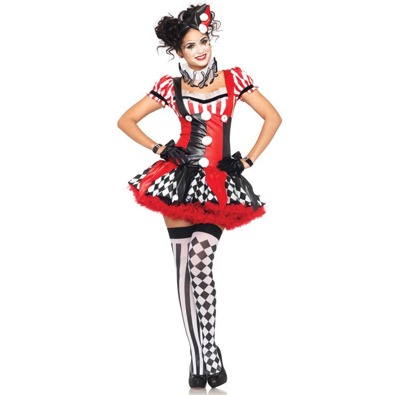 Cute Circus Girl Clown Costume