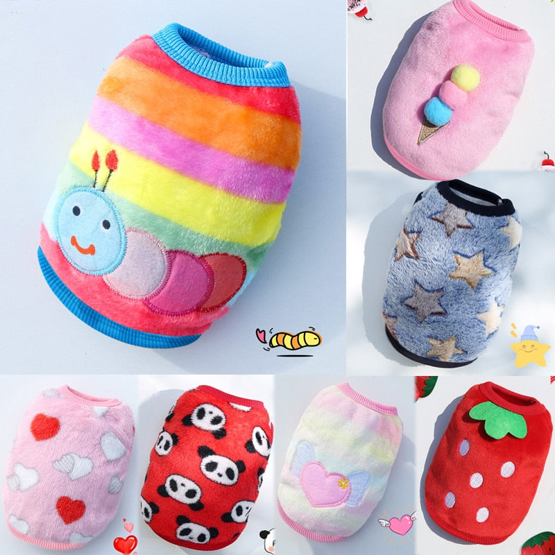 Cute Fleece Pet Dog Clothes For Small Dogs