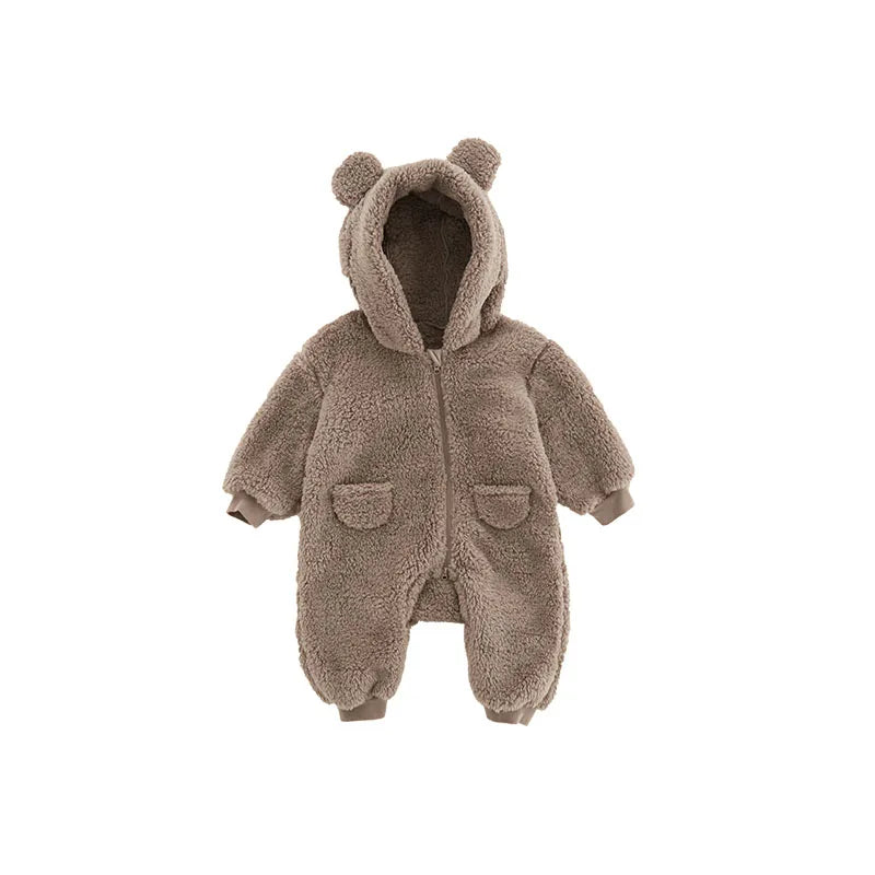 Newborn Baby Rompers Spring Autumn Warm Fleece Baby Costume