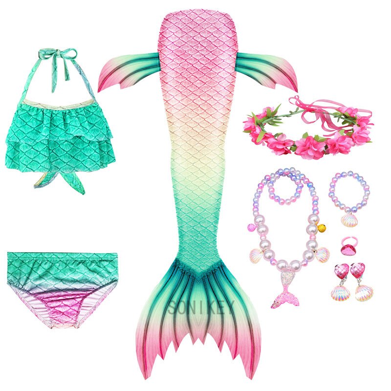 Swimming Mermaid Tail Girls Costume