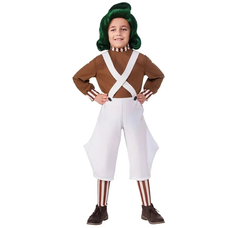 Child Factory Owner Cosplay Worker Boy Halloween Costume