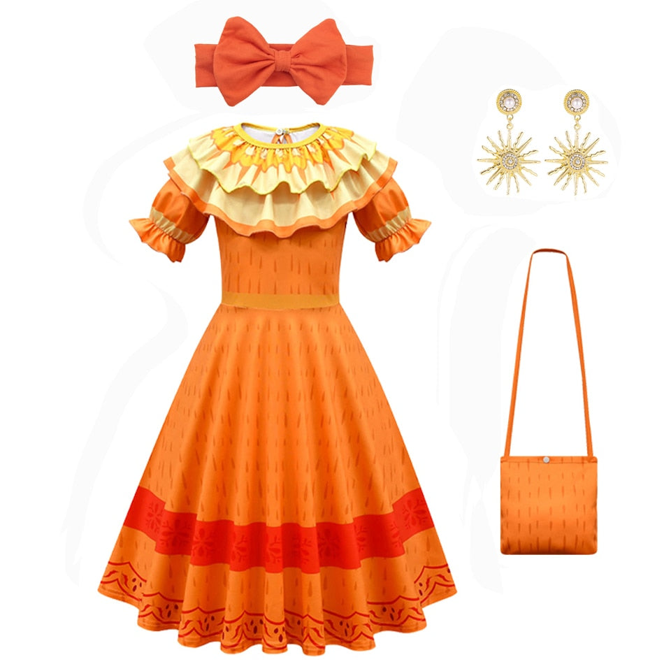 Disney Encanto Dolores Girls Princess Dress