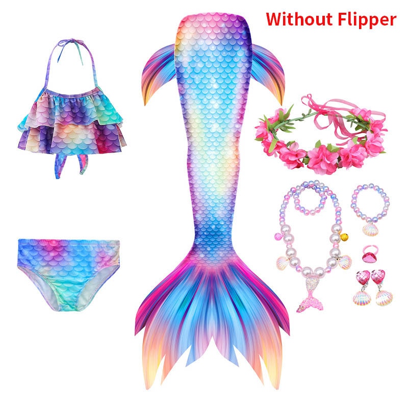 Swimming Mermaid Tail Girls Costume