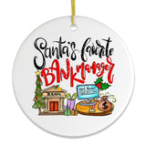 Santa’s Favorite Bank Manager Christmas Ornament