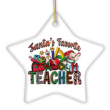 Santa’s Favorite Teacher Fun Holiday Christmas Ornament