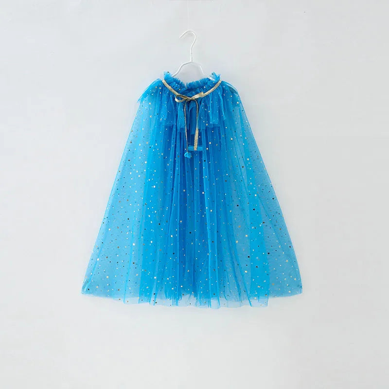 Summer Girl Princess Party Accessories Cloak Snow Queen Elsa Anna Costume