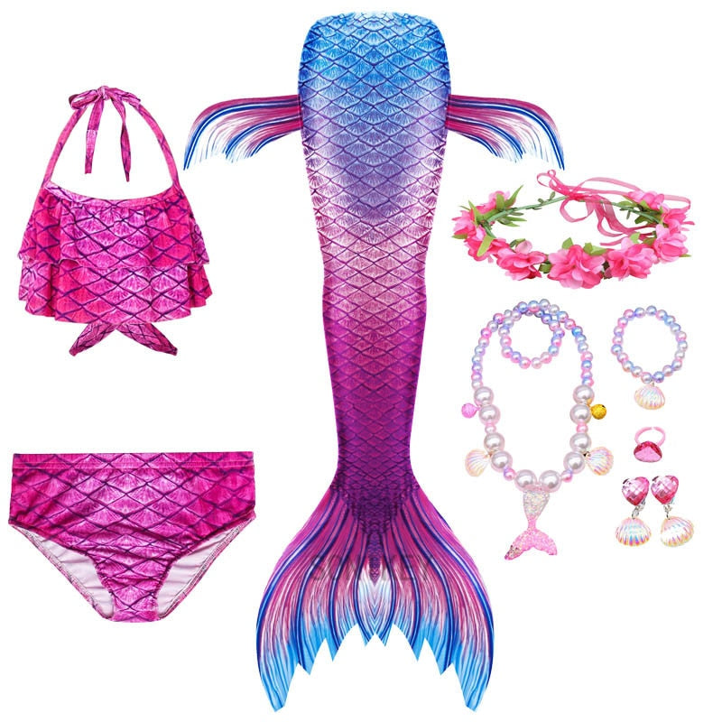 Swimming Mermaid Tail Girls Costume