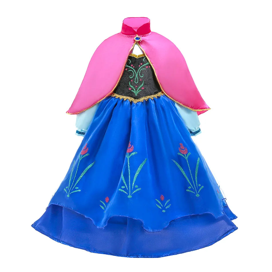 Girls Princess Dress Kids Cinderella Snow White Aurora Sofia Rapunzel Cinderella Halloween Costume