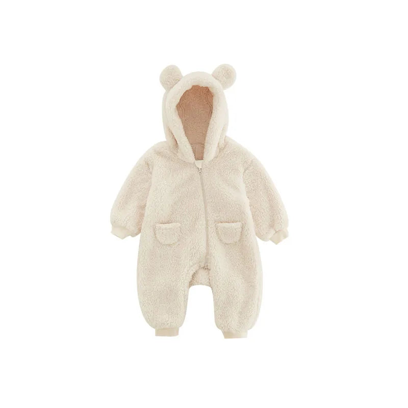 Newborn Baby Rompers Spring Autumn Warm Fleece Baby Costume