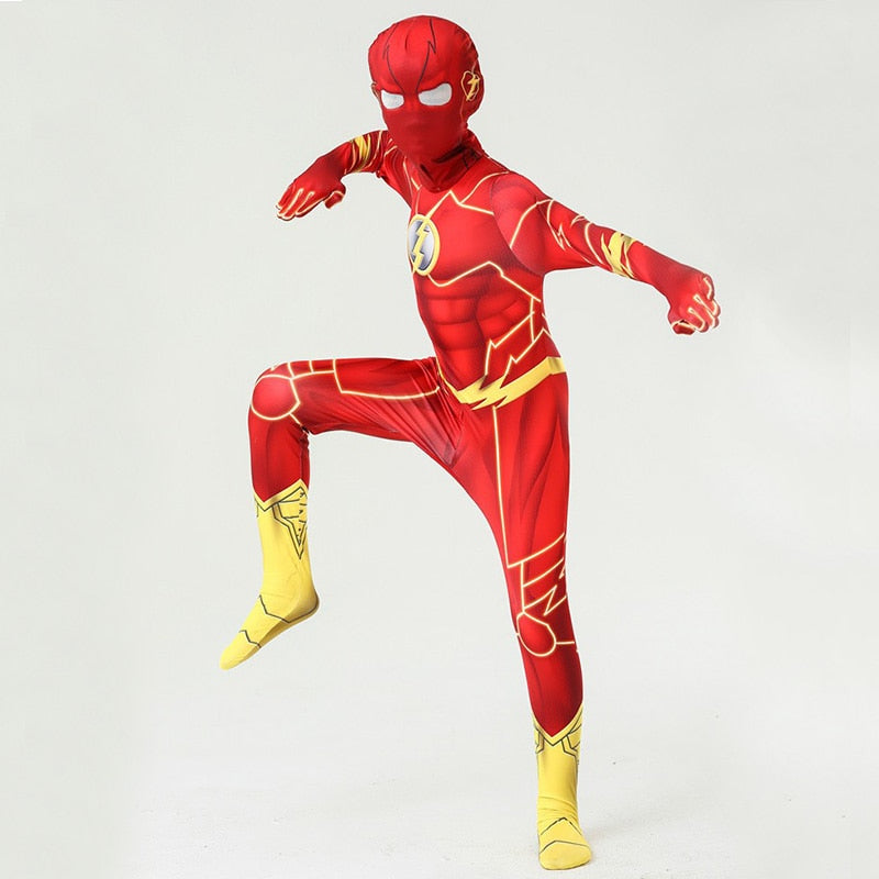 Flash Superhero Cosplay Costume for Kids & Adults