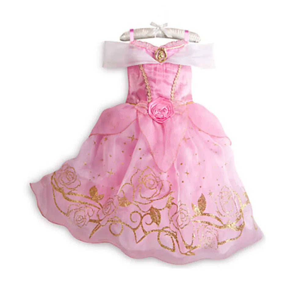 Girls Princess Dress Kids Cinderella Snow White Aurora Sofia Rapunzel Cinderella Halloween Costume
