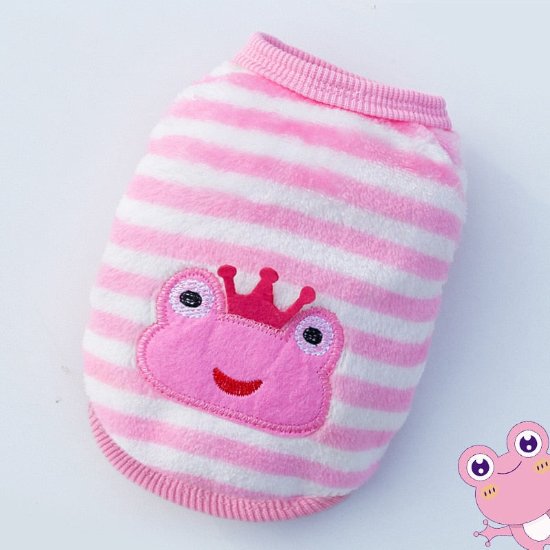 Cute Fleece Pet Dog Clothes For Small Dogs