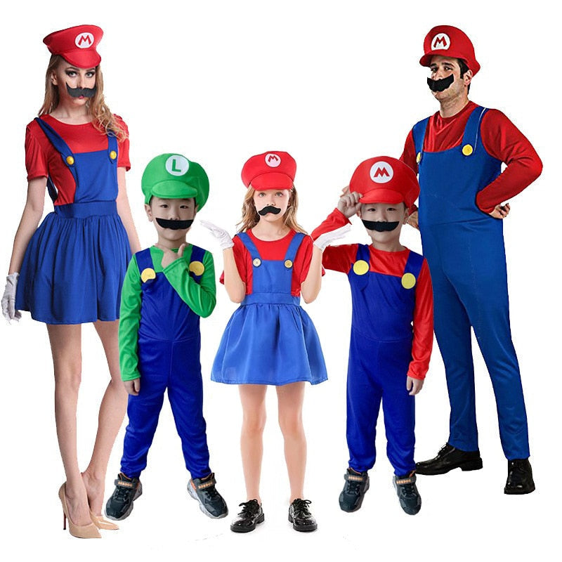 Luigi & Mario Halloween Cosplay Costumes