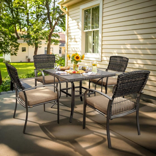 Weave Outdoor Dining Set, 5-Piece