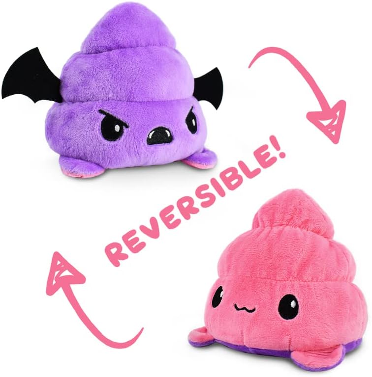 TeeTurtle Reversible Plushie: Spooky Dookie - Pink/Purple