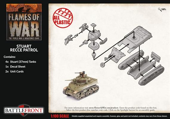 Flames of War: British Stuart Recce Patrol (Late War)