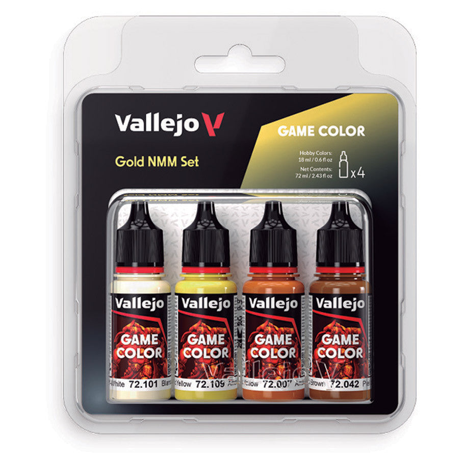 Vallejo Game Color: Paint Set - Gold Non Metallic Metal (4)