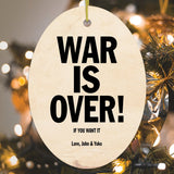 Vintage War is Over! If You Want It. Love John & Yoko Christmas Ornament