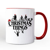 Christmas Things Retro Personalized Mug, Handmade Soft Holiday Gift with Custom Name