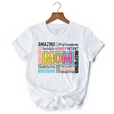 Inspirational Mom Life T-Shirt, White Stylish Casual Women's Tee