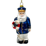 (Pre-Order) Santa the Ship Captain Glass Ornament, Gift for Boat Commander of the Seas