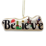 (Pre-Order) Enchanting Believe Glittering Glass Festive Christmas Ornament