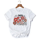It's Okay Floral Affirmation T-Shirt, Boho White and Natural Motivational Tee for Kind and Inspirational Women