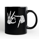 67 Skeleton Hands Personalized Mug, Six Seven Funny Meme Gift with Custom Name