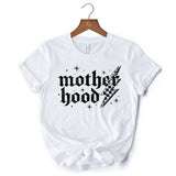 Checkered Motherhood Lightning T-Shirt, Black and White Retro Tee for Strong Mothers