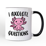 Cute Pink Axolotl Personalized Mug, Salamander Animal Gift with Custom Name