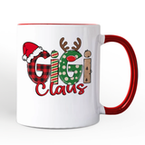 Gigi Claus Retro Christmas Personalized Mug, Matching Family Holiday Gift with Custom Name