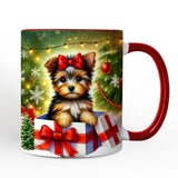 Precious Yorkshire Terrier Christmas Personalized Mug, Sweet Holiday Gift with Custom Name