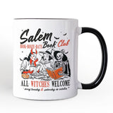 Salem Book Club Witches Personalized Mug, Spooky Halloween Reading Girl Gift with Custom Name