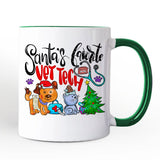 Santa’s Favorite Vet Tech Christmas Personalized Mug, Appreciation Gift for Veterinary Technician with Custom Name