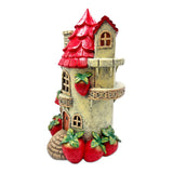 Solar Powered Strawberry Fairy Home Garden Statue, 10" Unique Spring Decoration