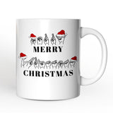 ASL Sign Language Merry Christmas Mug, Personalized Gift for Teacher