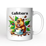 Cafebara Personalized Mug, Coffee and Capybara Lover Gift With Custom Name