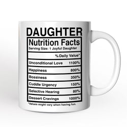 Daughter Nutrition Facts Personalized Mug, Birthday Gift with Custom Name